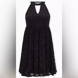 Torrid Lace Keyhole Halter Skater Dress size 3X